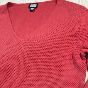 Eileen Fisher Peruvian Cotton Blend Sweater Womens S‎ Frost V-Neck Lightweight